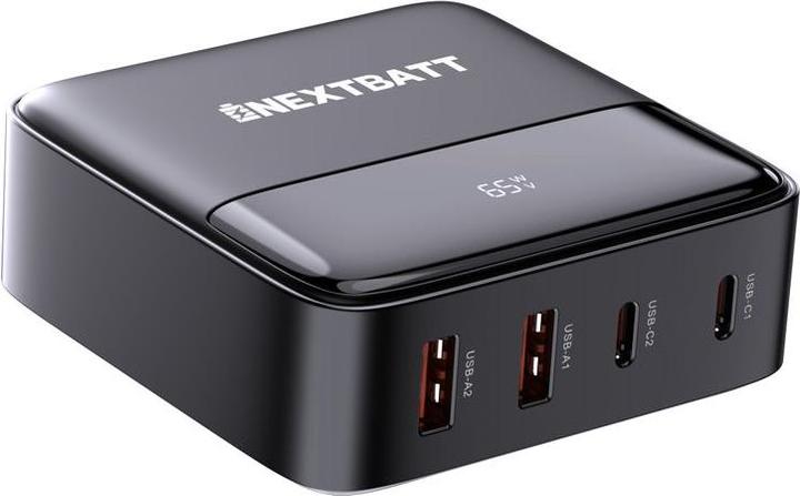 Immagine prodotto Nextbatt Caricatore veloce USB-C/USB-A multiporta GaN da 65W (65 W)