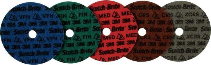 Produktbild 3M Präzisions-Vliesscheibe 125mm mittel PN-DH rot/medium Bohrung 22,2m VE25 (Pack mit 25 St) (Mittel)