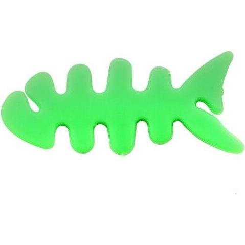 Thumbnail - Hurtel Fish-shaped headphone cable wrap - green, Kopfhörerkabel, Grün