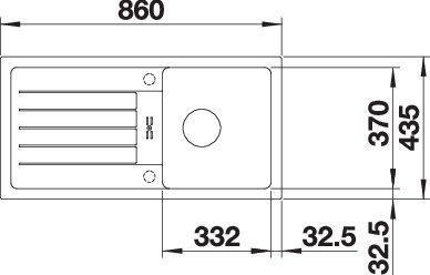 Produktbild Blanco FAVUM 45 S (86 cm, 43.50 cm)