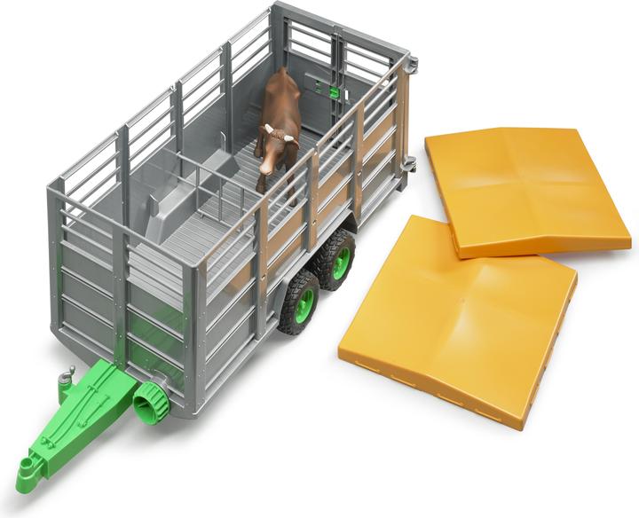 Actual product image Bruder Cattle trailer and cow