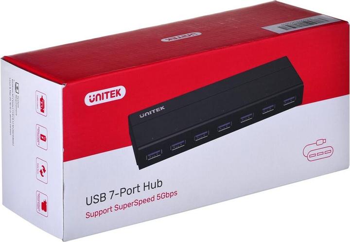 Produktbild Unitek HUB USB 7x USB-A 3.0 (Y-3184) (USB-B, 7 Ports)
