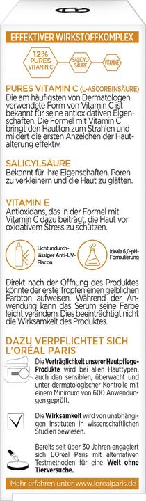 Nutritional values and ingredients L'Oréal Paris Revitalift Clinical Vitamin C Serum 30 ml (30 ml)