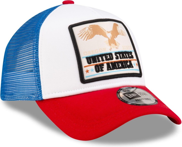 Image du produit New Era Adjustable A-Frame Trucker Cap - USA EAGLE