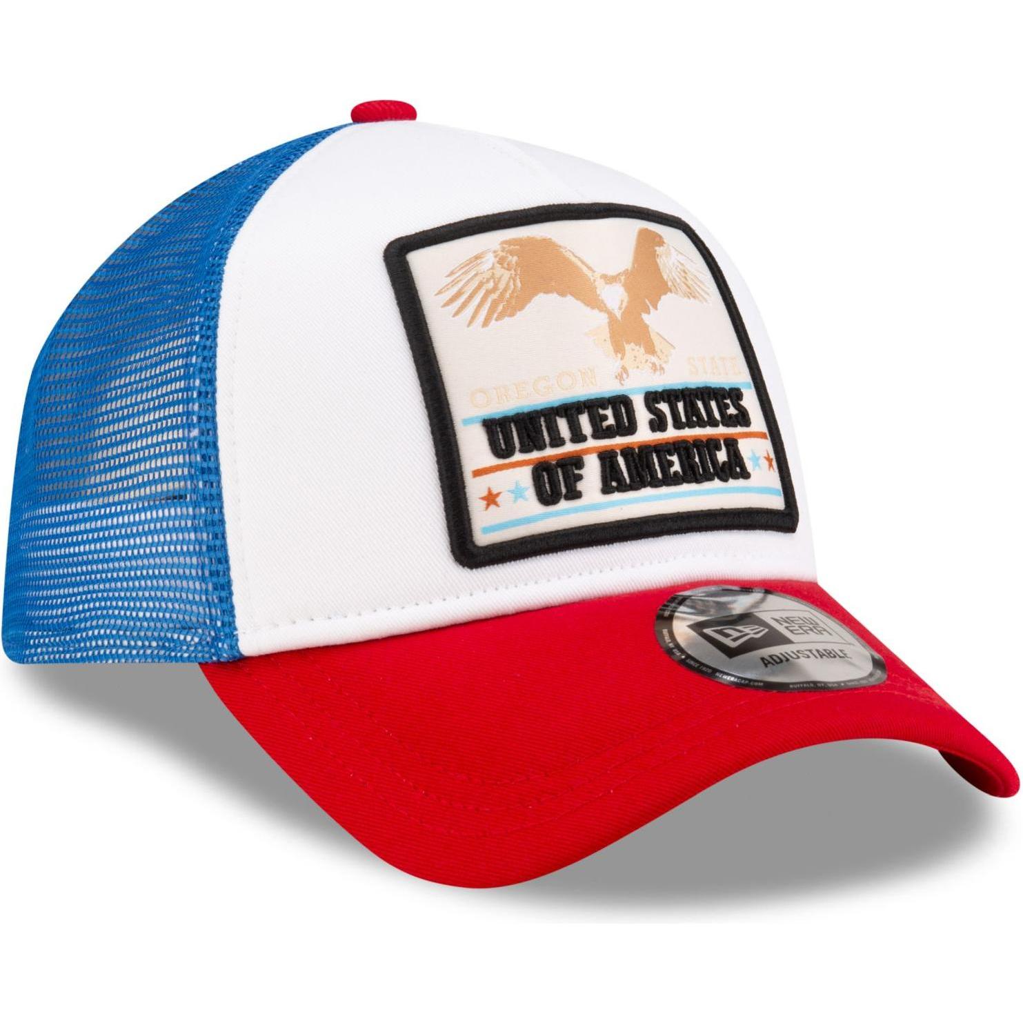 Thumbnail - New Era, Herren, Cap, Adjustable A-Frame Trucker Cap - USA EAGLE, Mehrfarbig