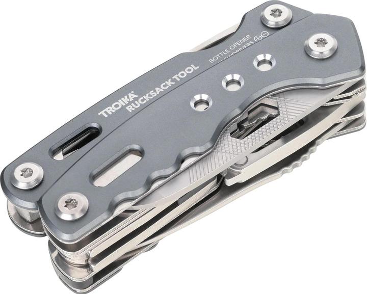 Actual product image Troika Pocket knife backpack tool with 15 functions, grey, type (15 Functions)