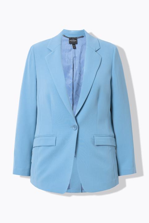 Actual product image Ulla Popken Triacetate Blend Lapel Collar Fully Lined Blazer (60)