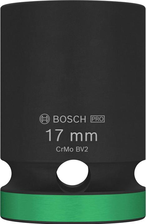 Bosch Professional Zubehör PRO Impact Steckschlüsseleinsatz, 1/2", 17 mm, Standard