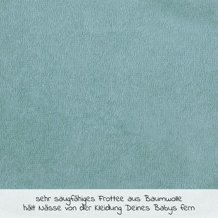 Actual product image Bib giant bib with press stud 30 x 45 cm - plain ice blue