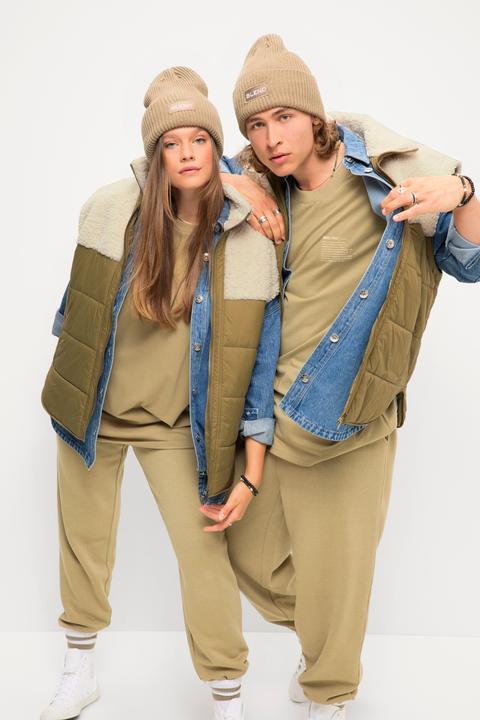 Produktbild Studio Untold Steppweste, Wide Fit, Teddy-Patch, Stehkragen, Unisex (M)