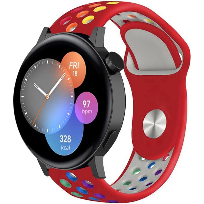 Strap-it Sportarmband (20 mm, Silikon), Uhrenarmband, Mehrfarbig