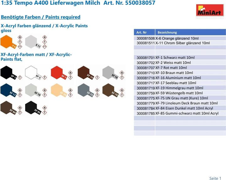 Produktbild 1:35 Tempo A400 Lieferwagen Milch
