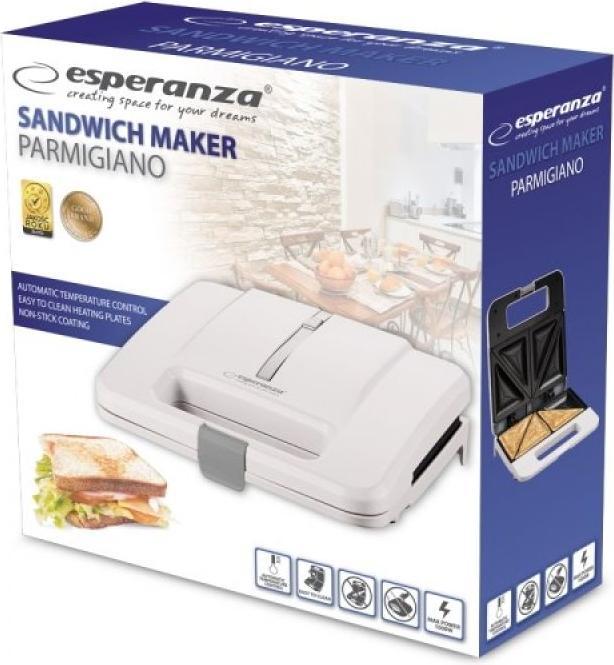 Produktbild Esperanza EKT010W Sandwich Toaster 1000W Weiss
