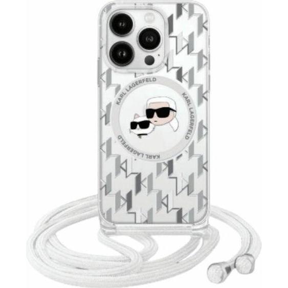 Thumbnail - Karl Lagerfeld KLHMP16SHCKCKLCT iPhone 16 6.1" transparent hardcase IML Crossbody Monogram Karl & (Apple iPhone 16), Sma...