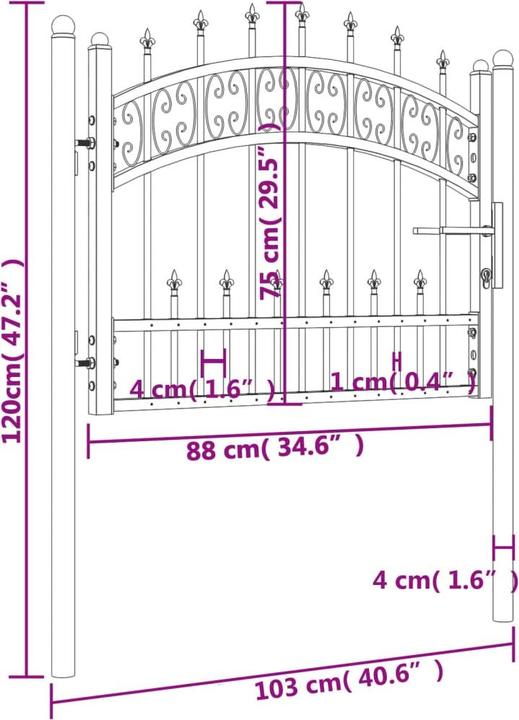 Produktbild vidaXL Zauntor