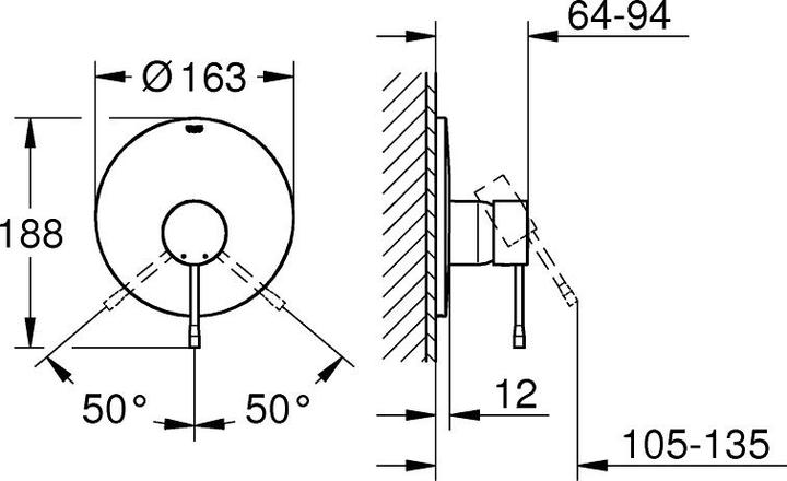Actual product image Grohe Single-lever shower mixer ESSENCE Cool Sunrise brushed