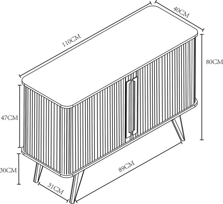 Immagine prodotto En.Casa Stryn (110 x 40 x 80 cm)