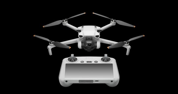Image du produit DJI Mini 3 avec contrôleur RC et Fly More Combo (38 min, 248 g, 48 Mpx)