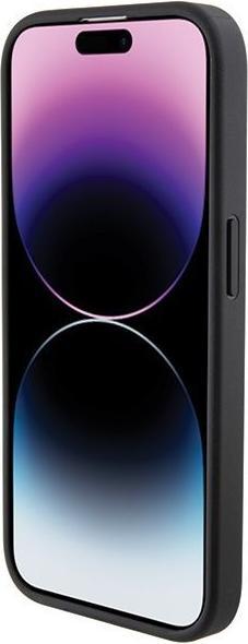 Actual product image BMW BMHCP15X22RBDK iPhone 15 Pro Max 6.1" czarny/black hardcase Leather Blue Dots (Apple iPhone 15 Pro Max)