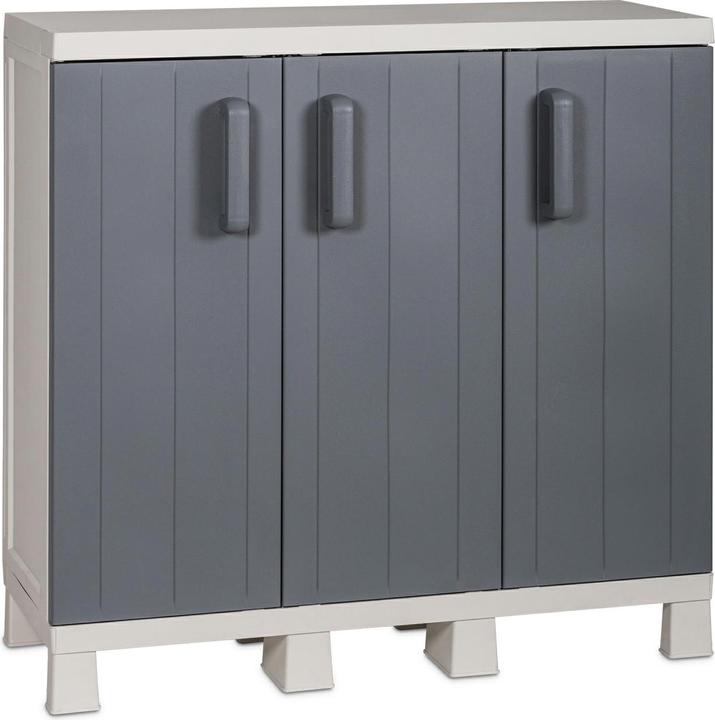 Actual product image Toomax Armoire 3 Portes Anniversaire Midi, Mail - Art. 278 - Gris Clair/Gris Basalte (97 cm)