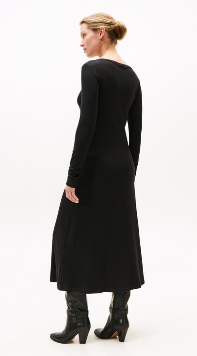 Image du produit Tommy Hilfiger Robe Midi Bodycon à Côtes Évasée (M)