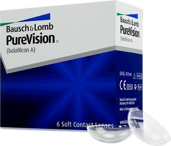 Actual product image PureVision monthly lenses (6 Piece, Monthly lens, Spherical)