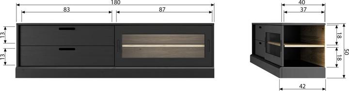 Actual product image Woood James (180 x 42 x 50 cm)