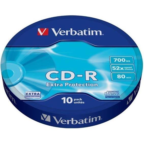 Verbatim 10 x CD-R 700MB (80 min) 52x (10 x), Disco ottico
