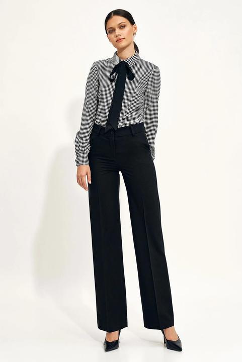 Actual product image Nife Diamond pattern tie blouse for women (42)