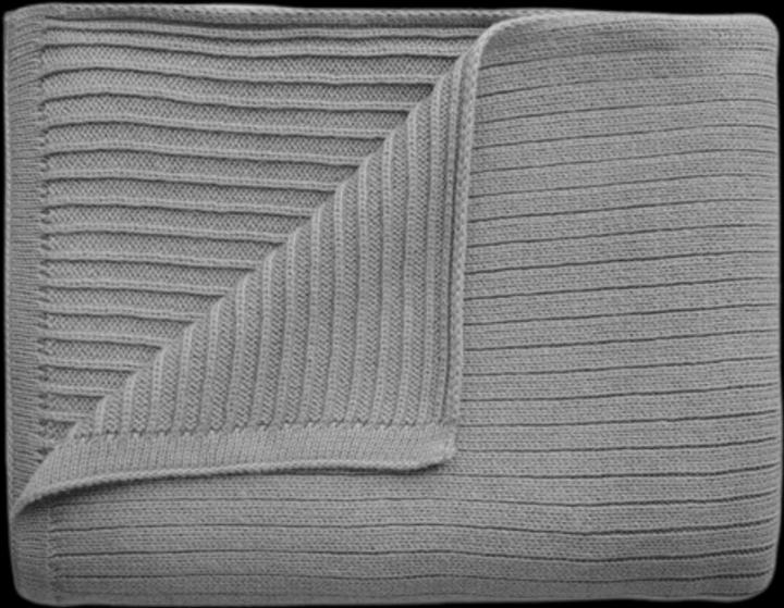 Image du produit Mushie Couverture tricotée Pointelle Grey Melange (80 x 100 cm)