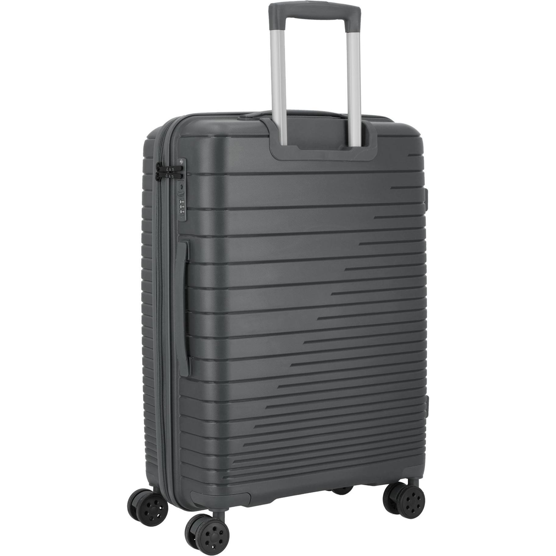 Thumbnail - D&N, Koffer, Travel Line 4600 4 Rollen Trolley M 65 cm, Grau, (63 l, M (50 - 90l))