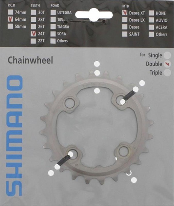 Actual product image Shimano Deore XT FC-M785 chainring AM 64 mm 24Z (24)