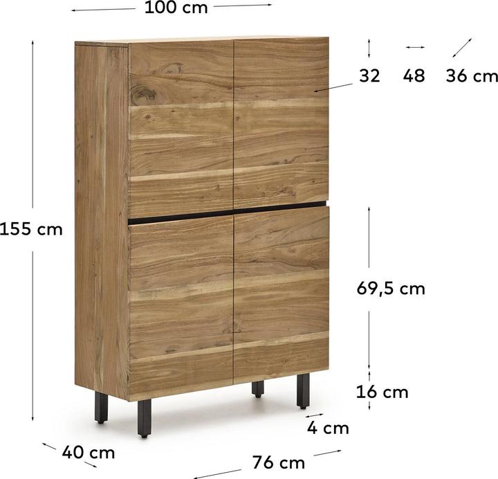 Actual product image Kave Home Uxue (40 x 100 x 155 cm)