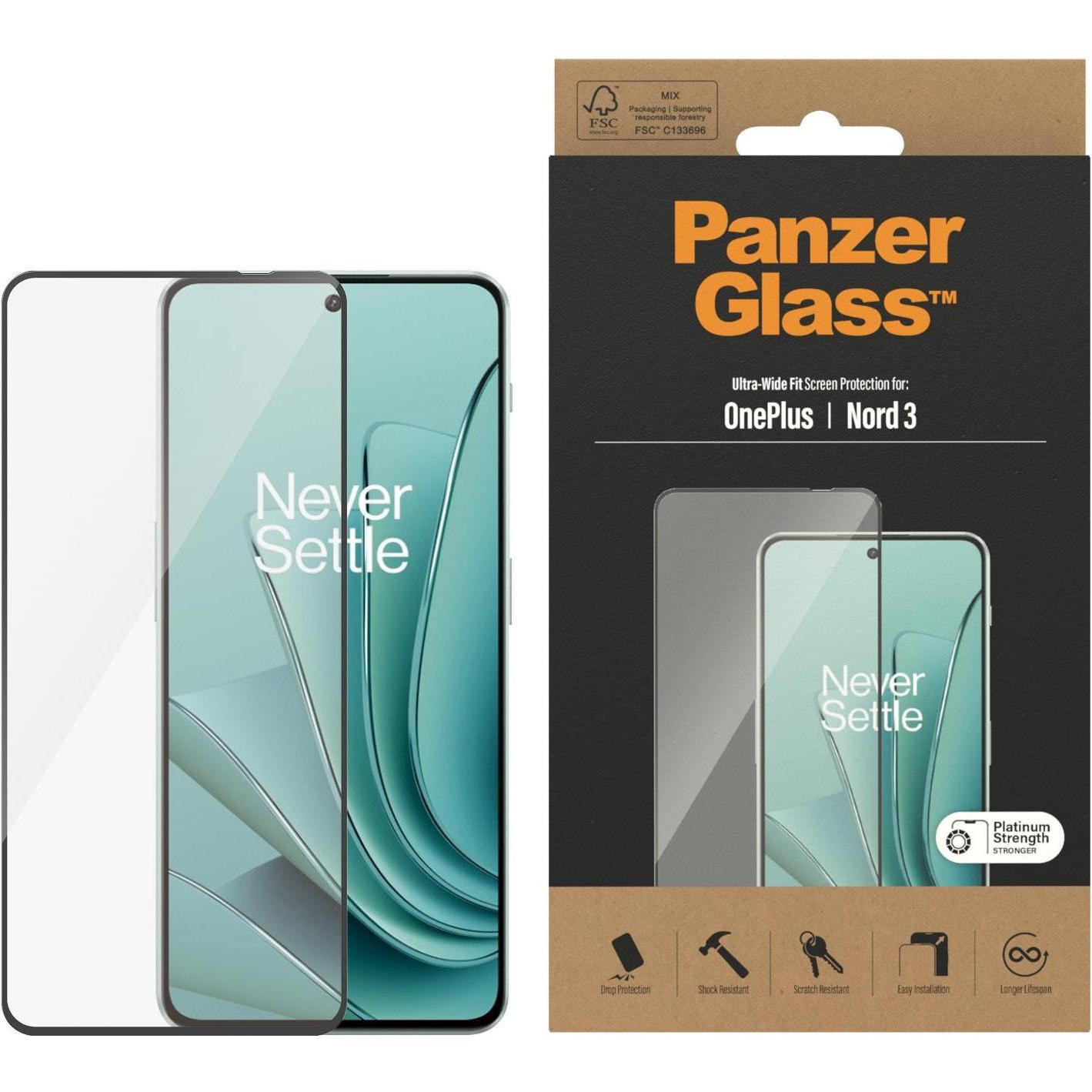 Thumbnail - PanzerGlass GehÃ¤rtetes Glass Edge To Edge Displayschutzfolie OnePlus Nord 3 (1 Stück, OnePlus Nord 3), Smartphone Schut...