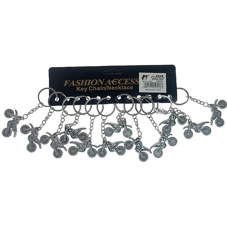 Adar, Portachiavi, Motorrad-Schlüsselanhänger aus Metall (12 Stück)