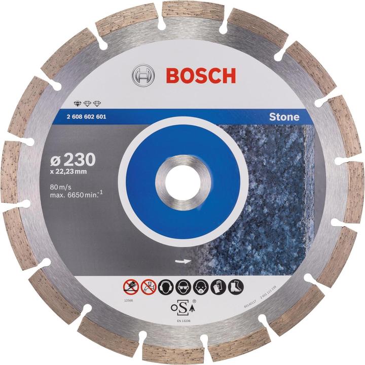 Actual product image Bosch Professional Zubehör Diamond cutting disc Standard for Stone, 230 x 22.23 x 2.3 x 10 mm, 1-pack