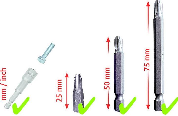 Actual product image KS Tools 1/4 CLASSIC bit set 208 pieces (1/4")