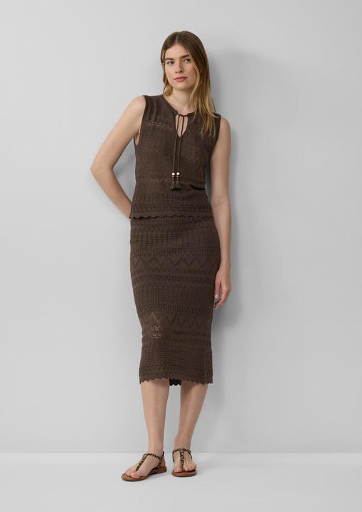 Produktbild s.Oliver Strickpullunder Stricktop im Slim Fit mit Ajourmuster (36)