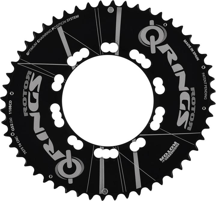 Produktbild Rotor Bike Components Q-Ring Aero Kettenblatt aussen 110 mm 5-Arm (50)