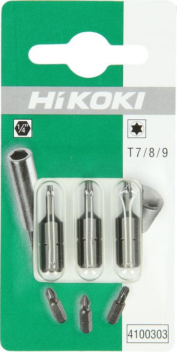 Image du produit Hikoki Zubehör 4100303 Bits 1/4" Torx T7 / T8 / T9- 25mm