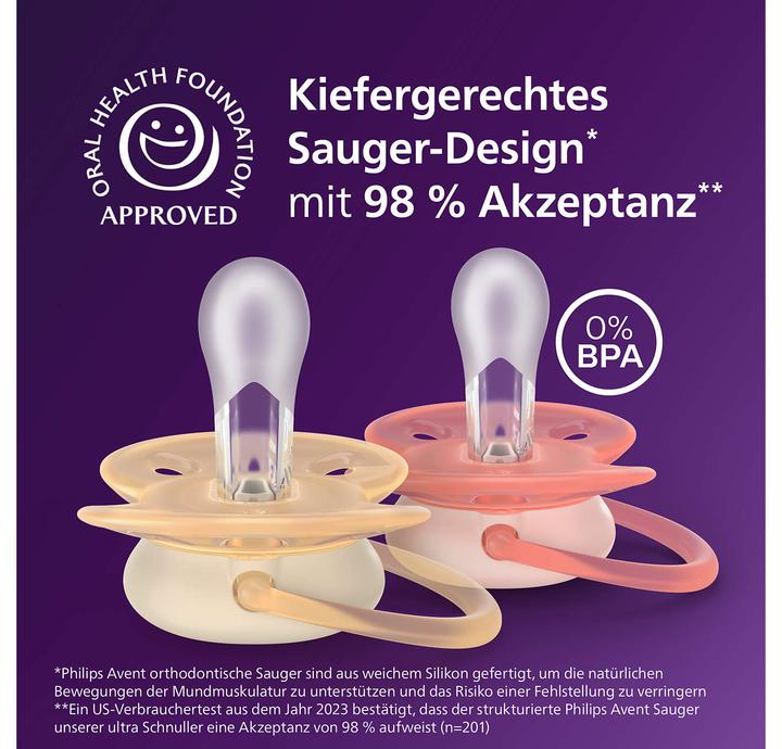 Produktbild Philips Avent Pacifier SCF091/38 ultra soft (2 x, bis 6 Monate)