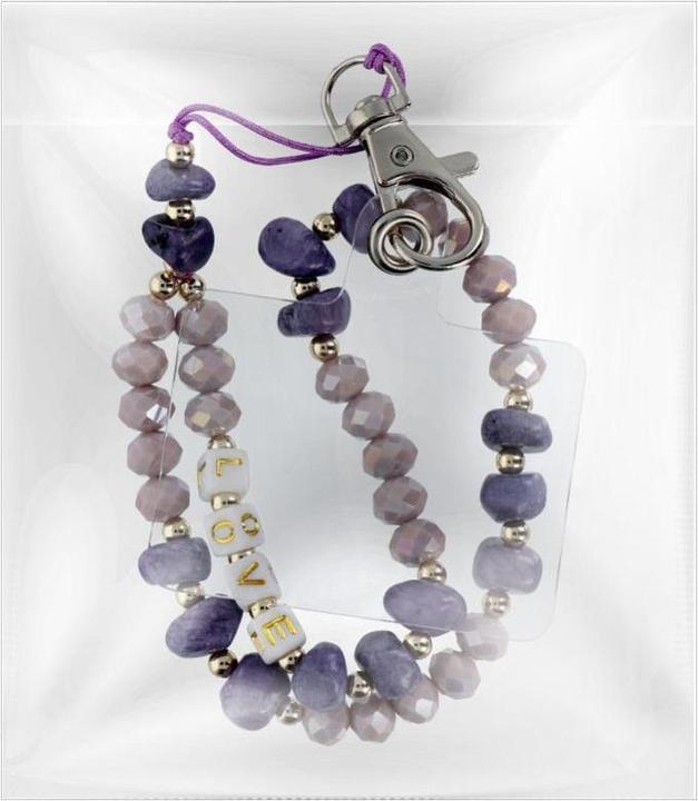 Immagine prodotto OEM Smart device LOVE pendant for the phone / cord length 44cm (22cm in the loop) / on hand - purple