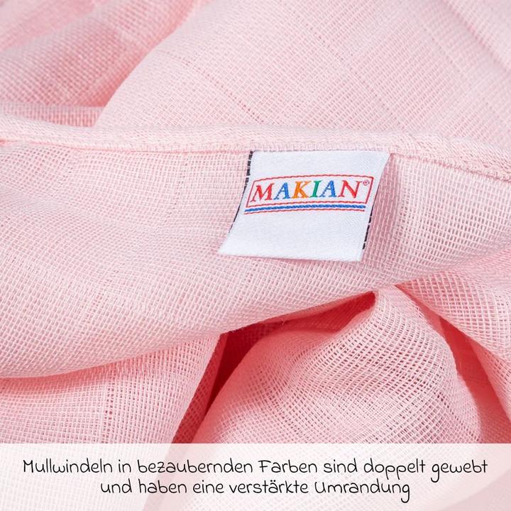 Image du produit Makian Langes en mousseline & Chiffons de gaze Pack de 8 Langes en mousseline 80 x 80 cm - Orchidée (80 cm, 80 cm)
