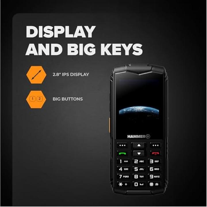 Productafbeelding Myphone Mobiele telefoon Hammer Horizon LTE (Zwart) Dual SIM 2,8" IPS TFT 240x320/128MB/64MB (2.80", 2 Mpx)