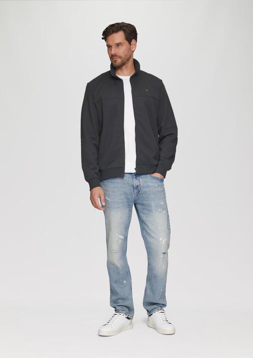Immagine prodotto S.Oliver Sweatshirt Jacke Sweatjacke mit Stehkragen und Logo-Detail (L)