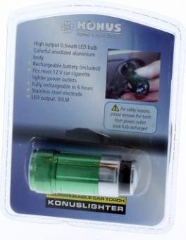 Actual product image Konus Rechargeable pocket lamp 12V cone lighter