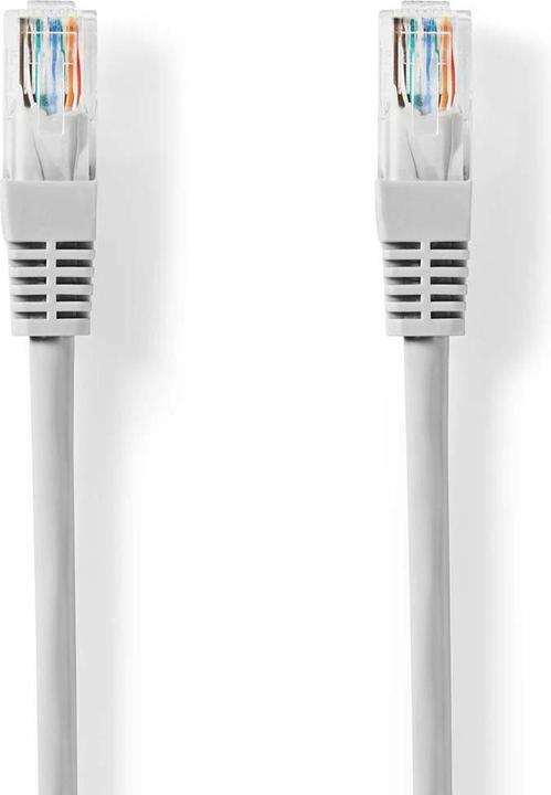 Actual product image Nedis CAT5e network cable - U/UTP - RJ45 male - RJ45 male - 20.0 m - Round - PVC - Grey - Label (U/UTP, CAT5, 20 m)