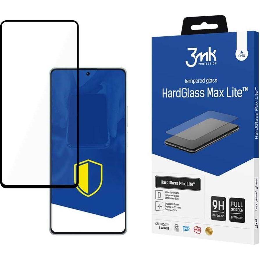 3Mk Nero Hardglass Max Lite Poco F5 Vetro A Tutto Schermo Lite (Xiaomi Poco F5), Pellicola Protettiva Smartphone,
