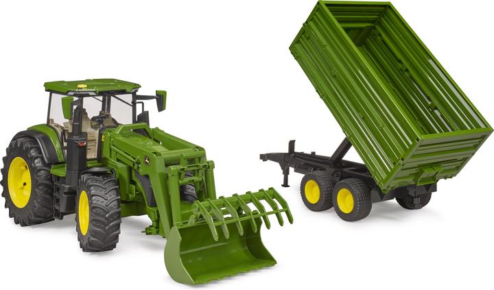 Actual product image Bruder John Deere 7R 350 with front loader & trailer
