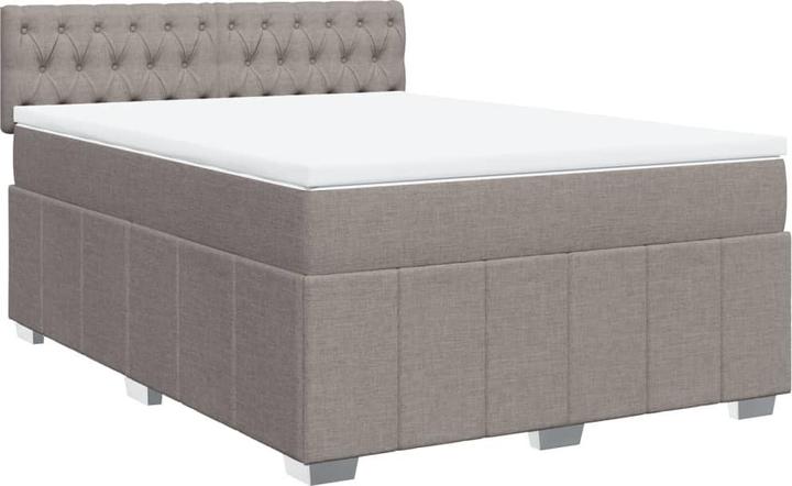 Produktbild vidaXL Bo x springbett mit Matratze 140 x 190 cm Stoff (140 x 190 cm)